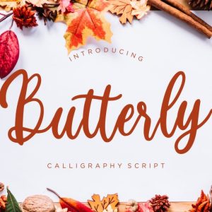 Butterly Calligraphy Script