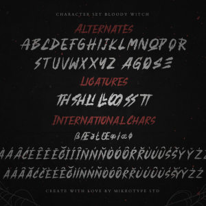 Bloody Witch Horror Instagram Font