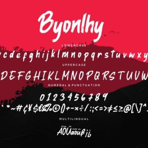 Byonlhy Dry Brush Typeface