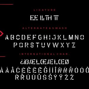 Coutline Stencil Typeface