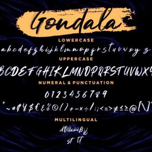 Gondala Handbrush Typeface