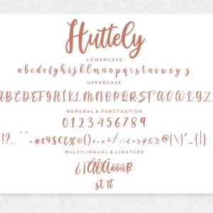 Huttely Modern Calligraphy