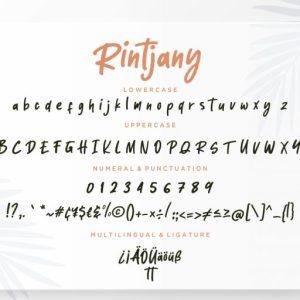 Rintjany Stylish Marker Typeface